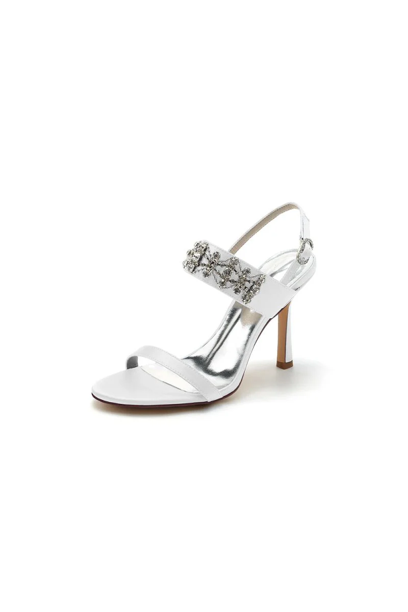 Rhinestone Beaded Ankle Straps Party Shoes