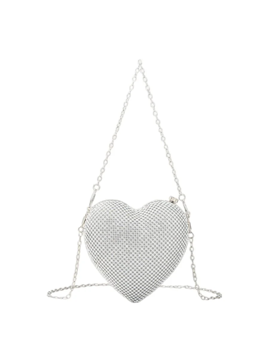Women’s Heart Shape Evening Clutch Bag