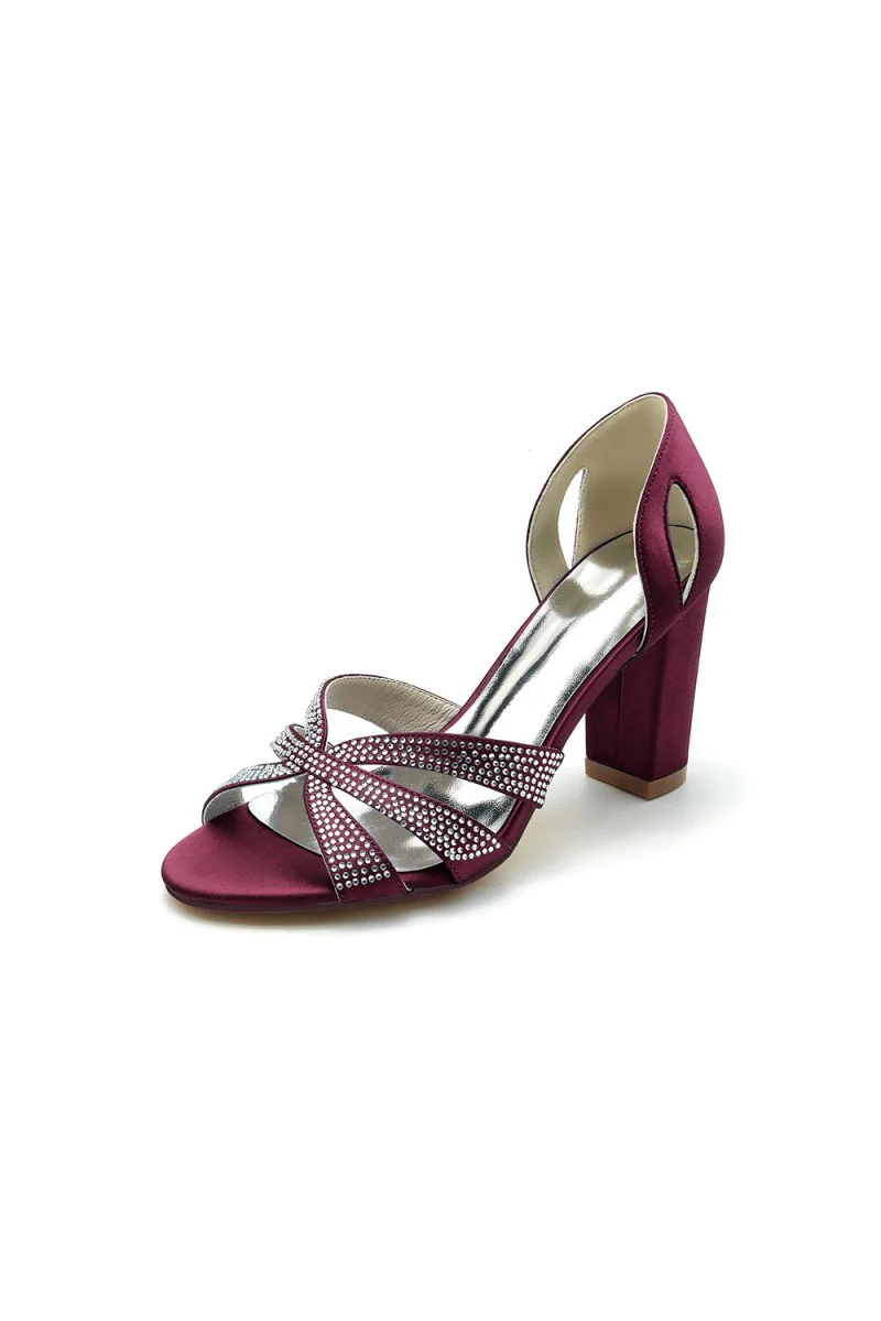 Navy Blue High Heels with Silver Heel