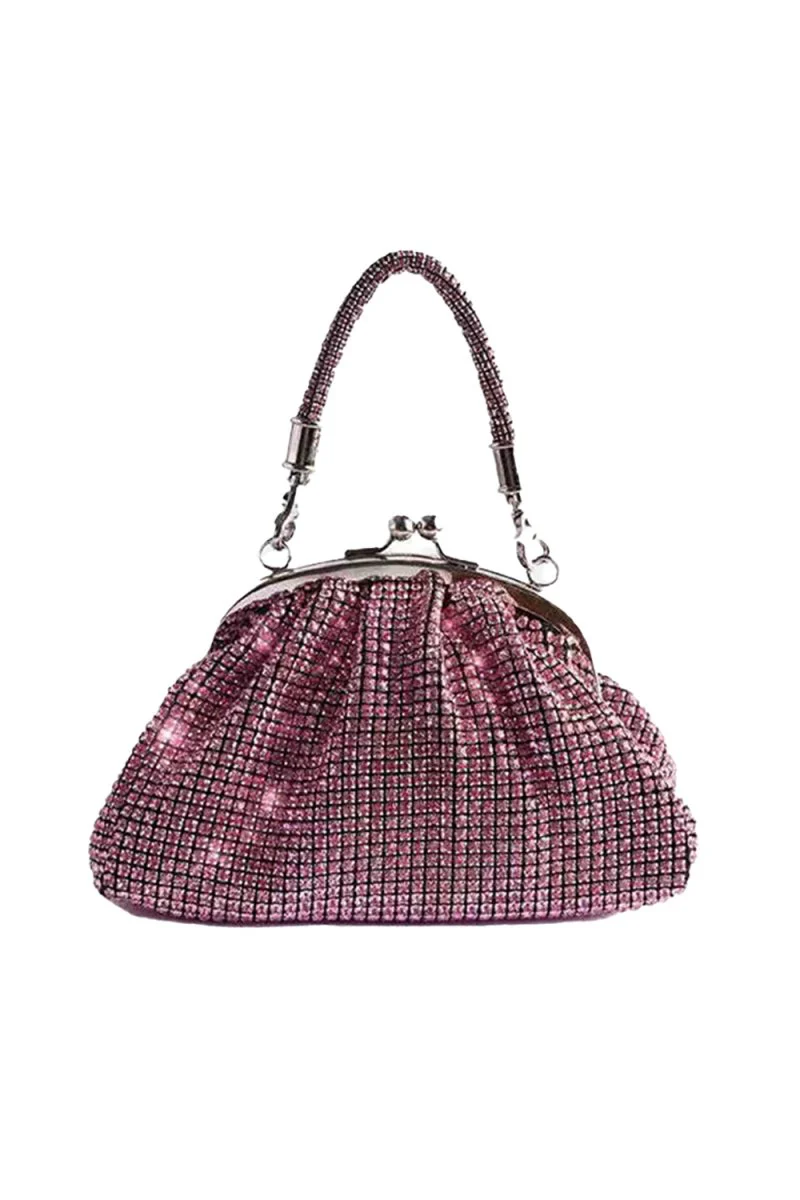 Women’s All Over Rhinestones Evening Clutch Bags with Straps