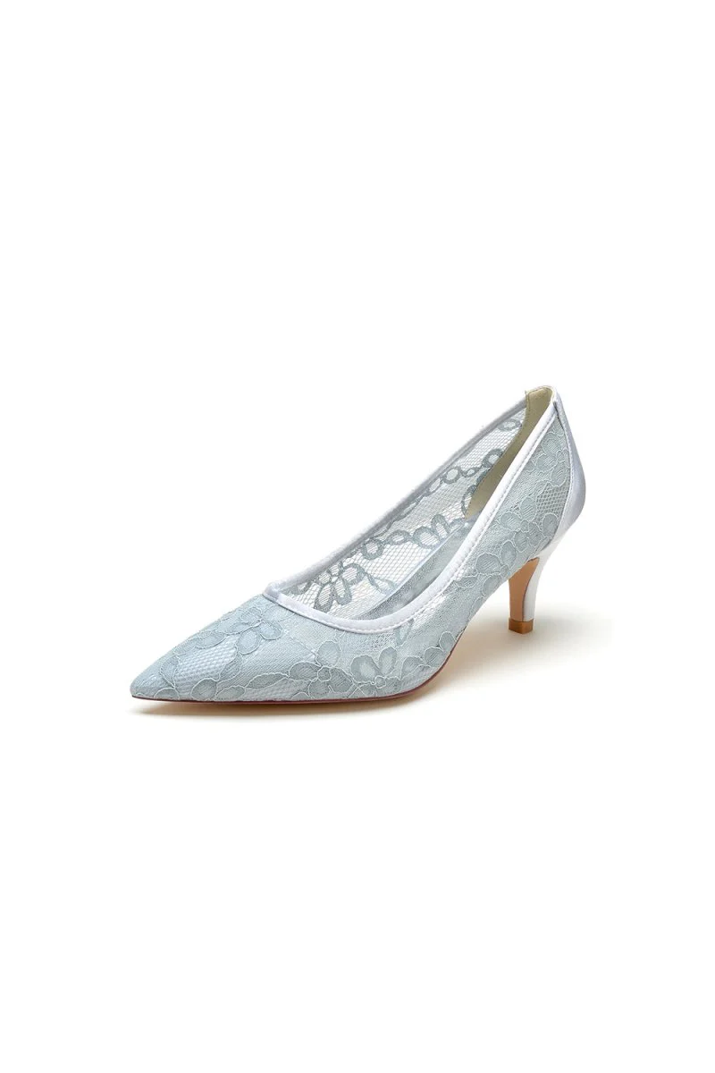 Lace Pointed Toe Wedding Stiletto Heels
