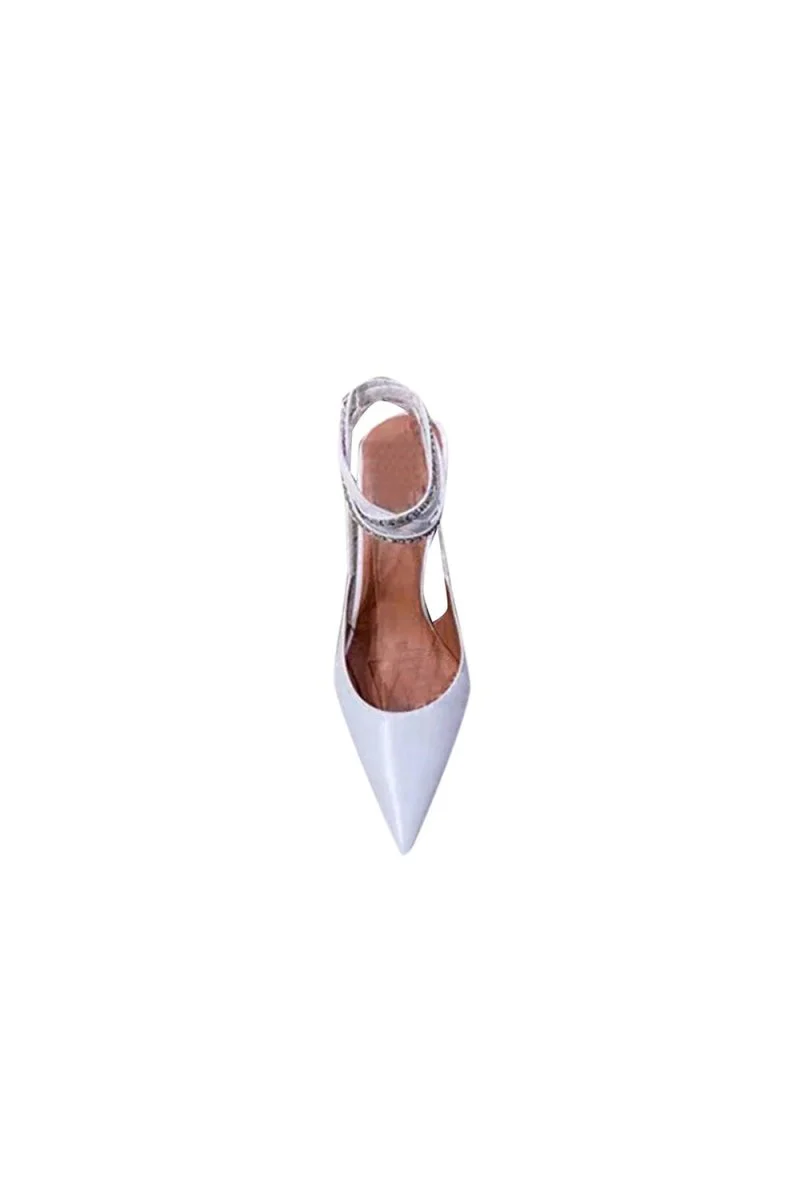 White Lace Up High Heel Sandals