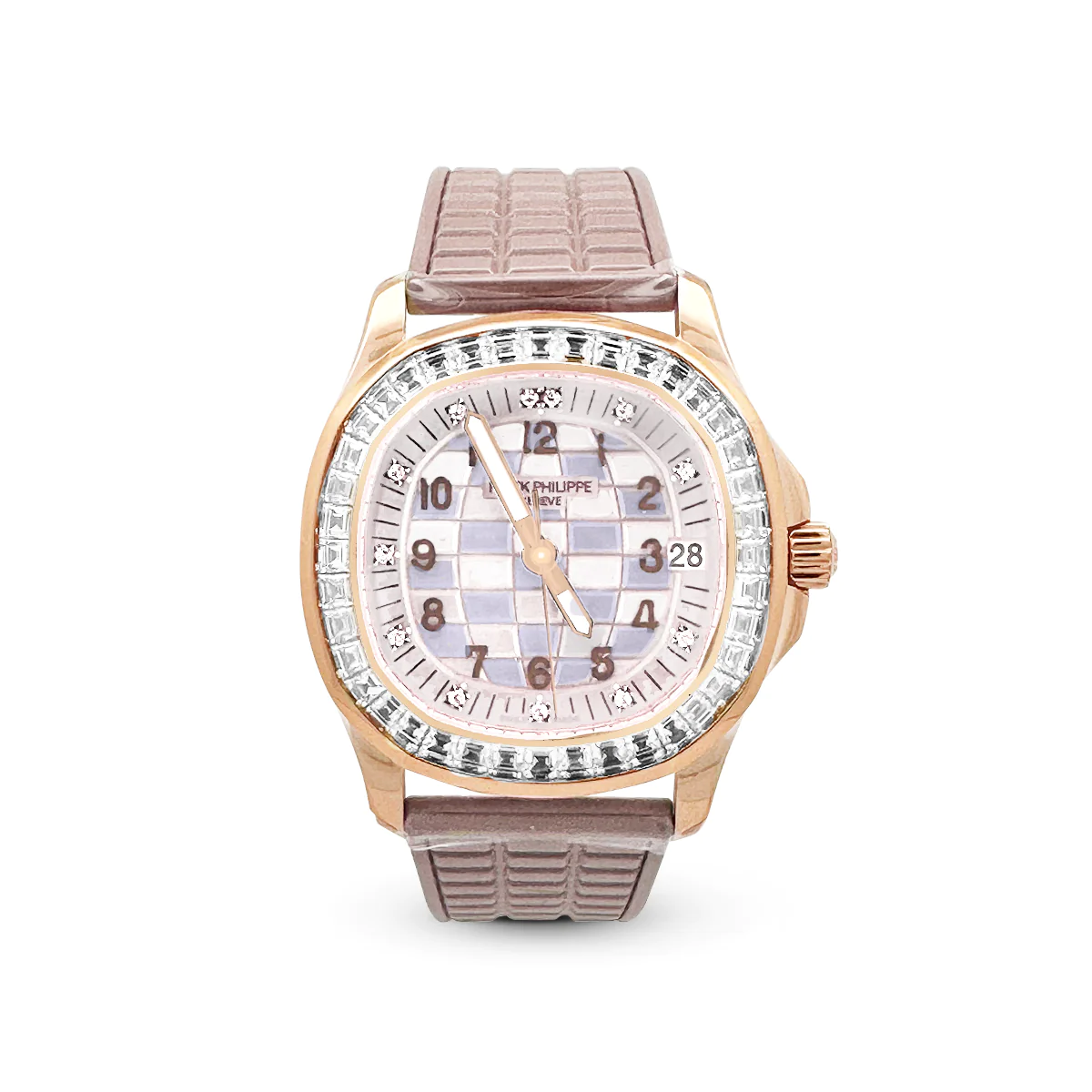 PATEK PHILIPPE  2023  SKU#0006299  AQUANAUT LUCE HAUTE JOAILLERIE 5072R-001 WHITE MOP