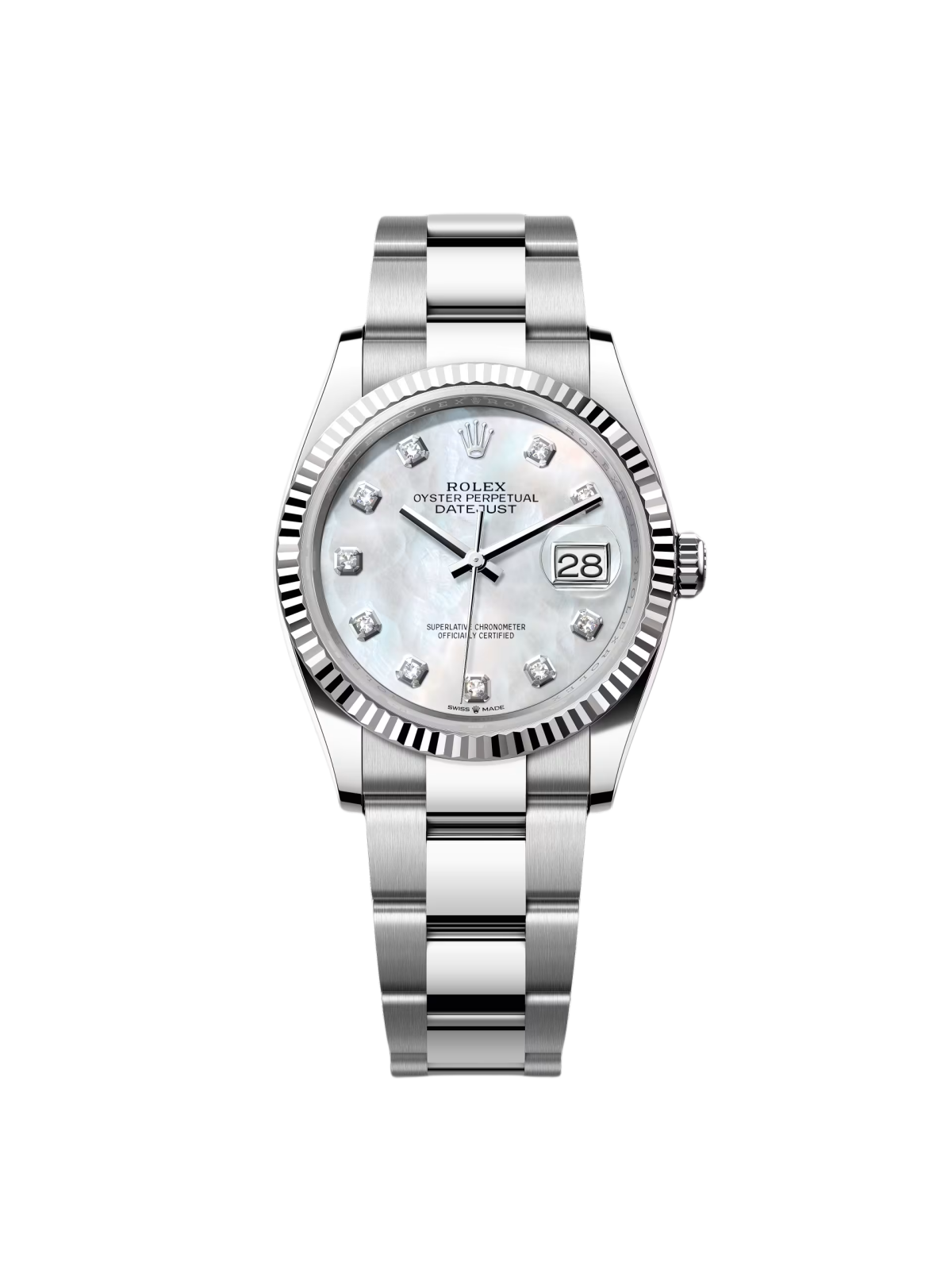 Rolex  Datejust 36mm 126234 Mother of Pearl Diamond Dial Oyster Stainless Steel