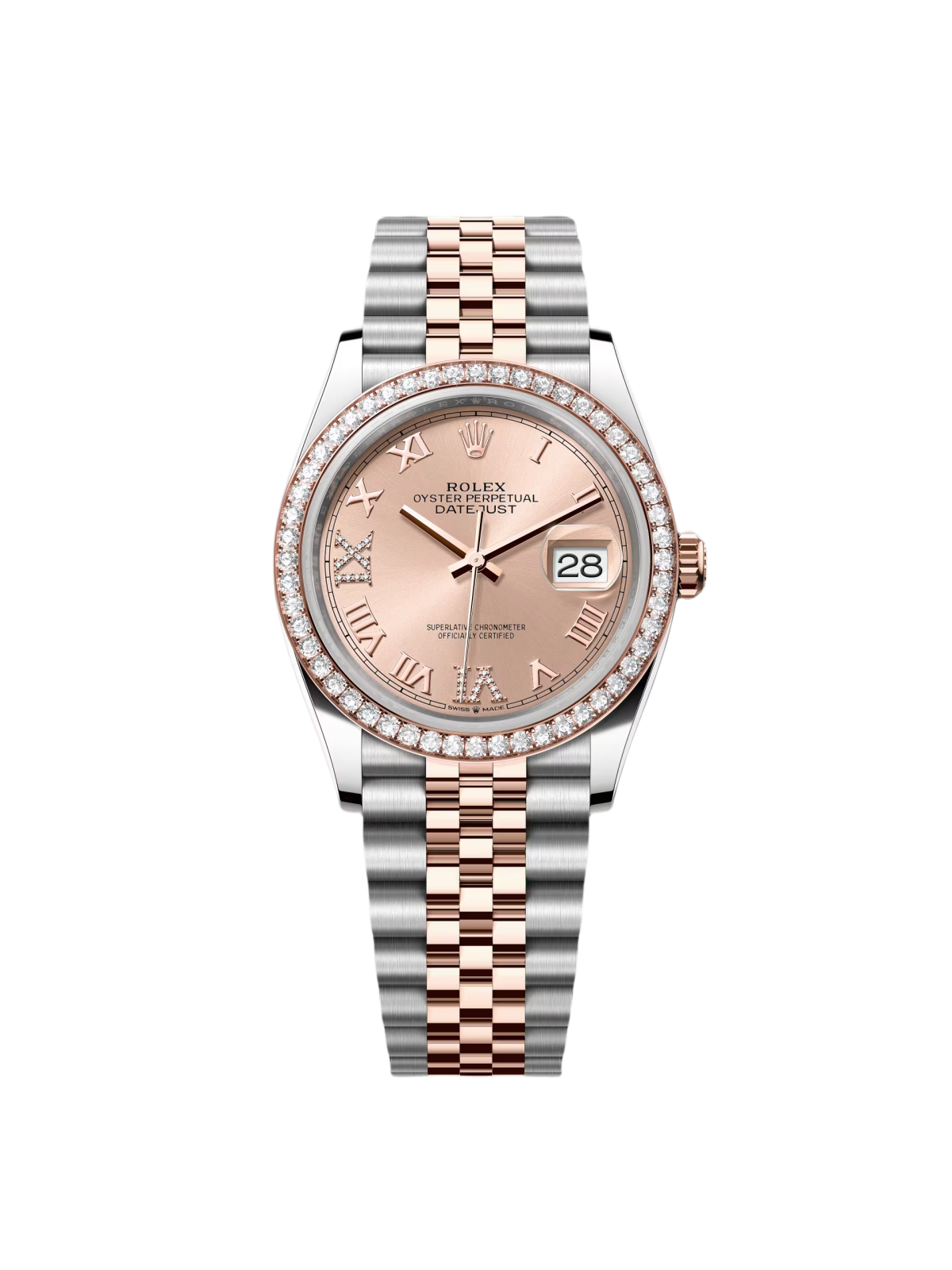 Rolex  Datejust 36mm 126281 Rose Dial Oyster 36mm Bracelet