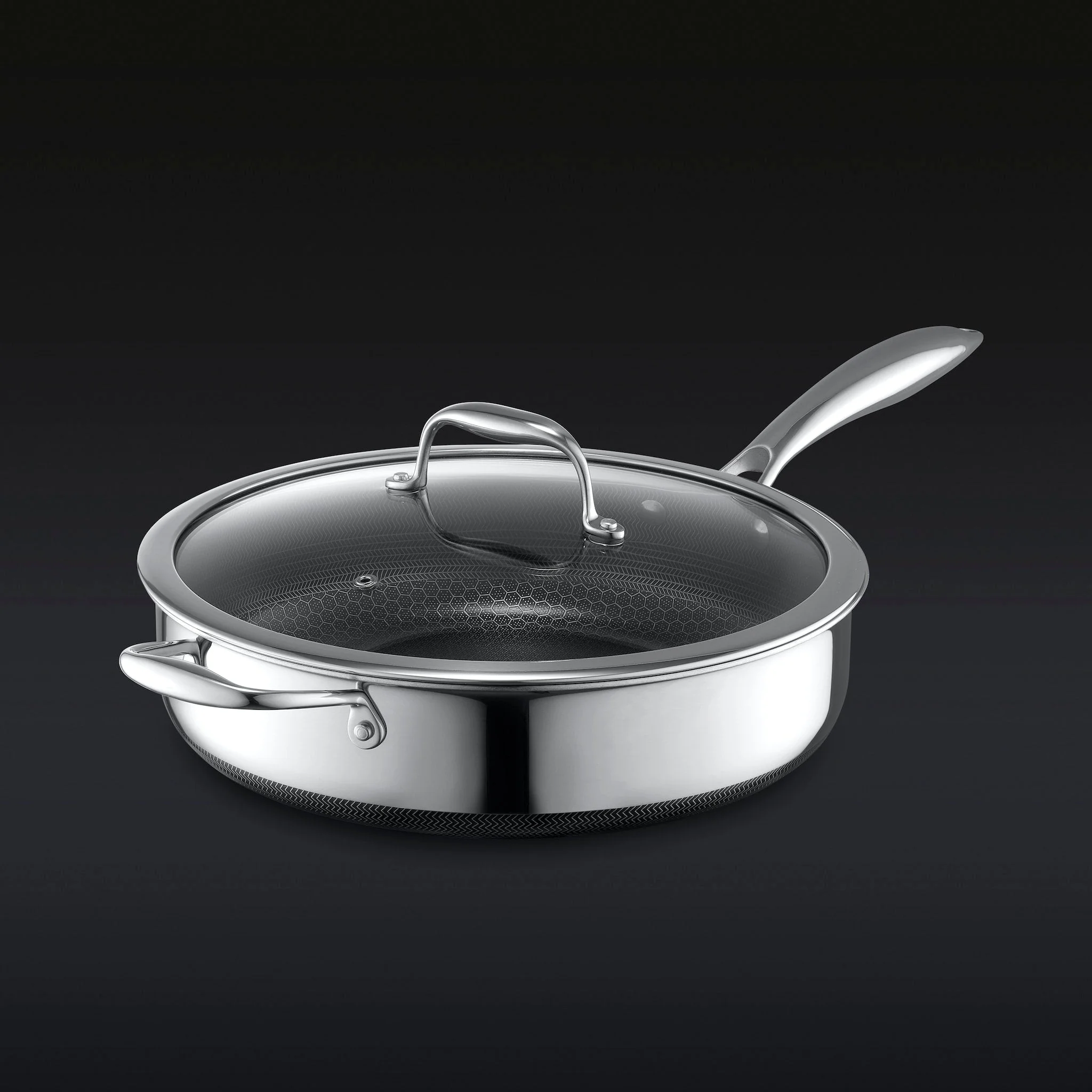 Hybrid Deep Sauté Pan with Lid, 4.5-Qt