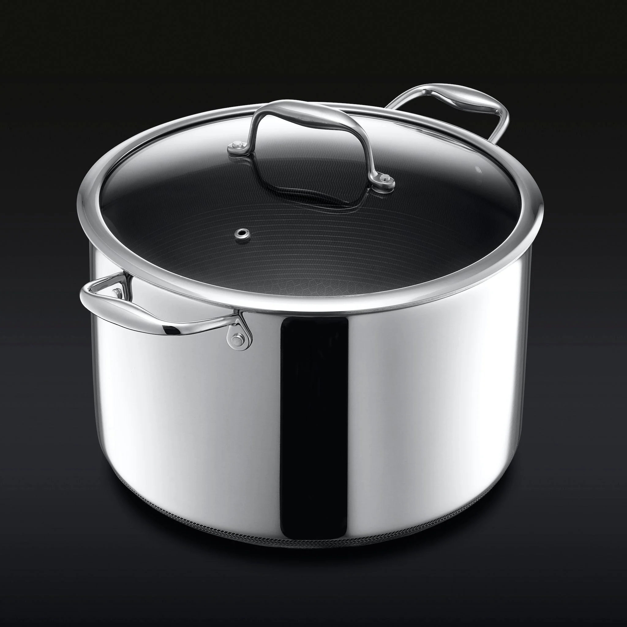 Hybrid Stock Pot with Lid, 10-Qt