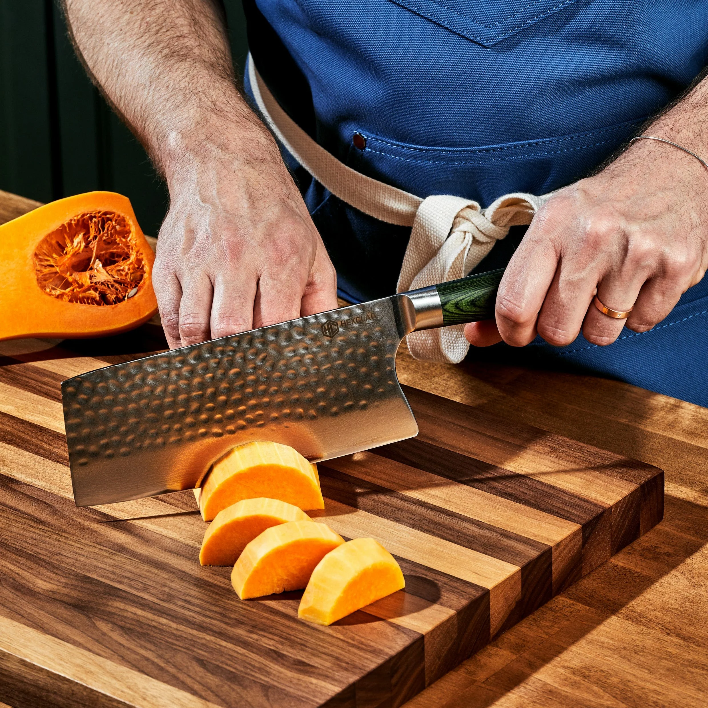 Damascus Steel Cleaver, 7