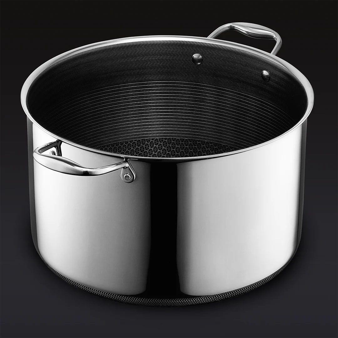 Hybrid Stock Pot with Lid, 12-Qt