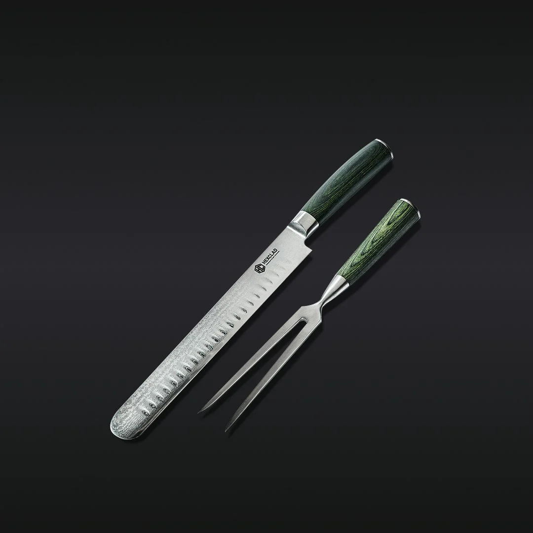 Damascus Steel Carving Set, 2-pc