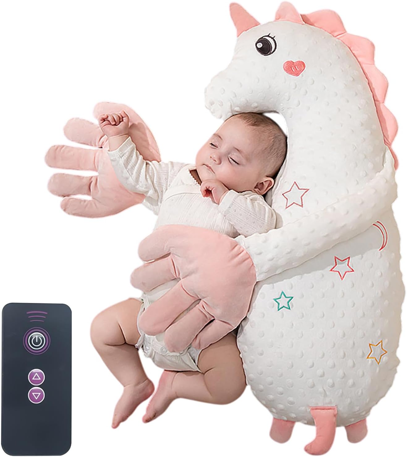 Baby Pacifier Wireless Remote Control Adjustable 3 Gears PE Material (63 x 25 cm) Portable Indoor Use for Baby Room Relaxation