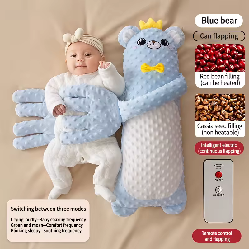 Baby Soothing Palm Pillow with Gentle Patting – Anti-Startle Sleep Comfort