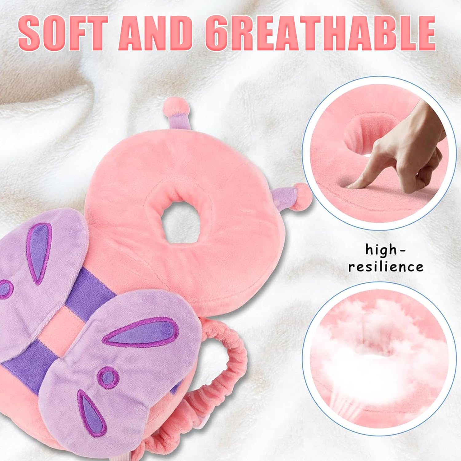 Baby Head Protection Pillow, Baby Head Protector, Adjustable and Breathable Backpack Cushion for Toddlers, Suitable for Children Learning to Crawl and Walk with Knee Pads, 4 to 24 m