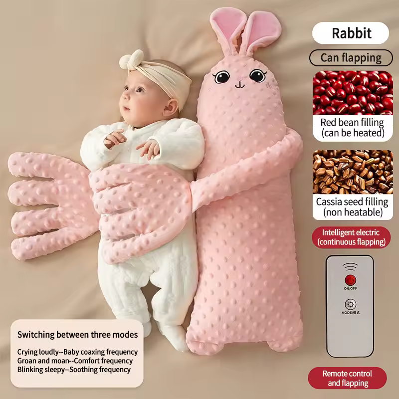 Baby Soothing Palm Pillow with Gentle Patting – Anti-Startle Sleep Comfort