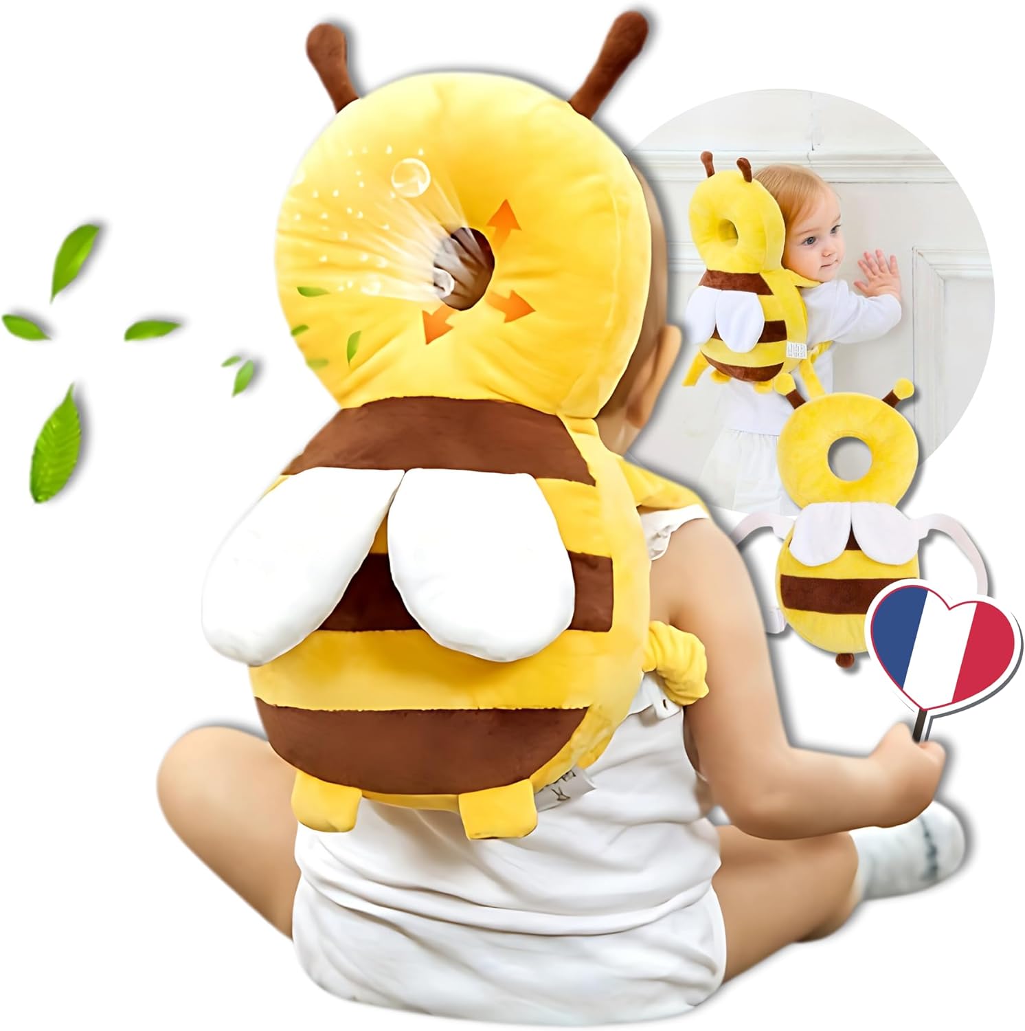 DreamNest - ABI - Anti-Fall Baby Pillow - Polyester Pillow, Compact Size, Breathable and Hypoallergenic, Ideal for First Steps, 18 x 2