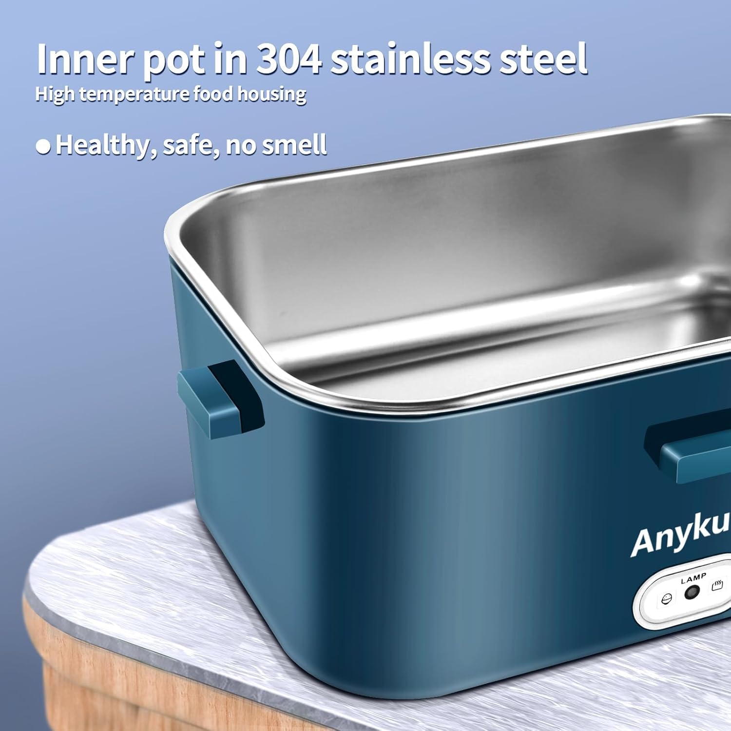 100 W Electric Heating Bowl 1.8 L Fast Heating 12 V/24 V, 220 V/240 V, Electric Heated Lunch Box for Home and Car Easy to Clean, with Constant Temperature Insulation Bag