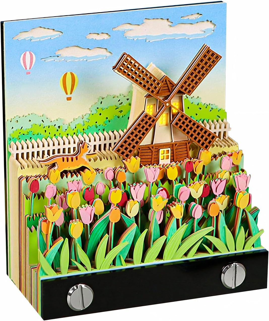 [Buy one get one free] 2026 3D Paper Art Desk Calendar with LED Light – Decorative Carved Calendar for Home & Office