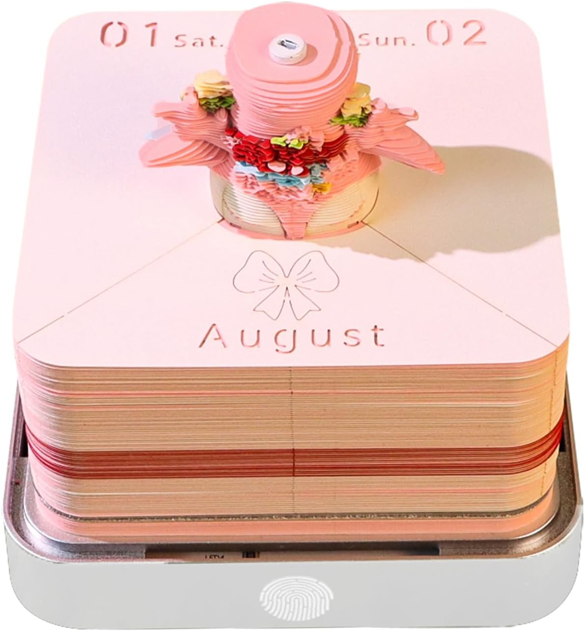 [Buy one get one free] 2026 3D Paper Art Desk Calendar with LED Light – Decorative Carved Calendar for Home & Office