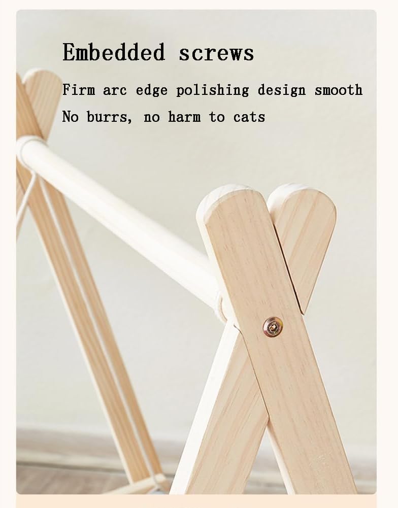 WVENTKF Lit De BalançAge De Chat,Lit De Hamac De Chat à Couche IntéRieure,Lit De Chat éLevé Lit De Chaton Swing pour Chats IntéRieurs Et Grands