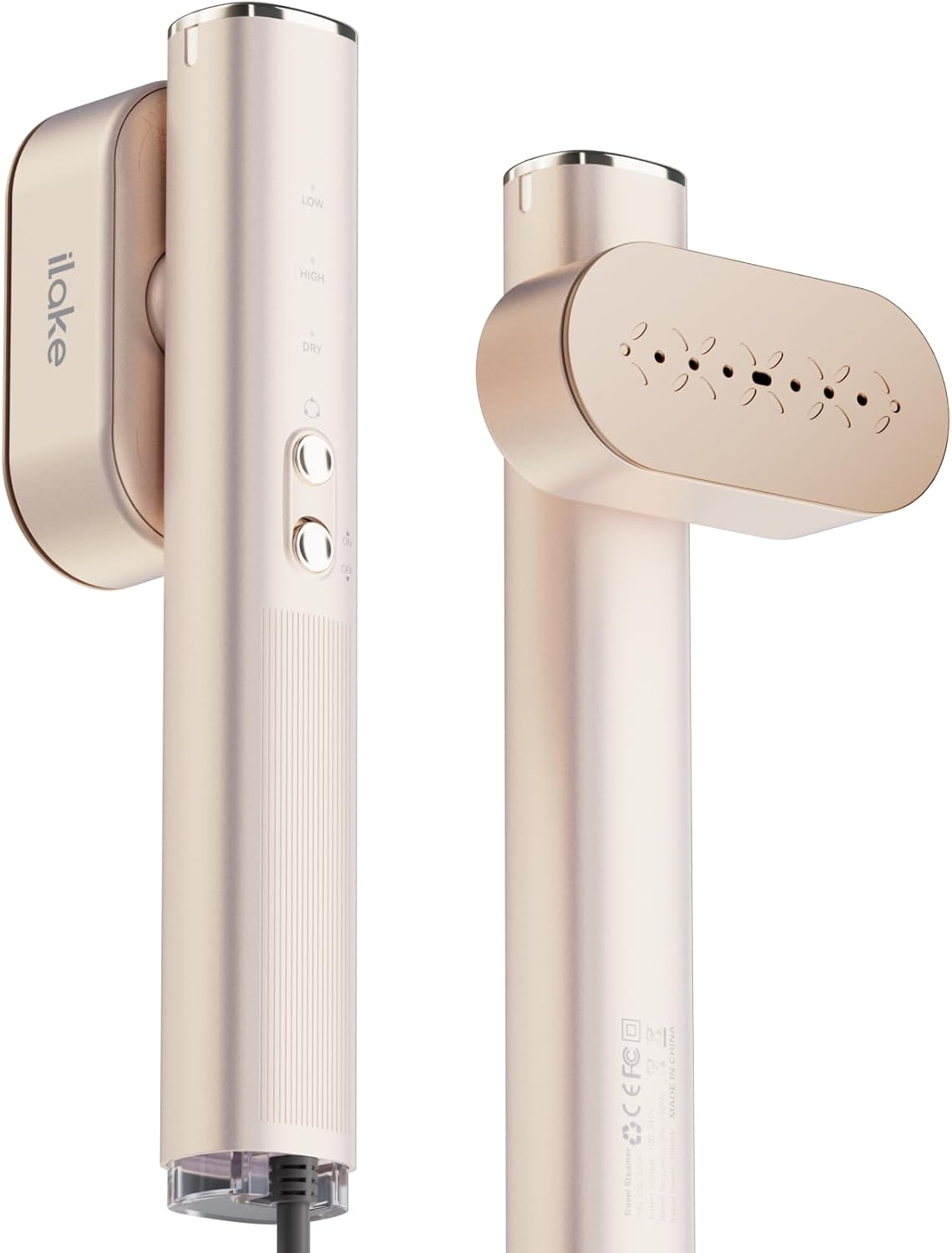 Ilake Travel Steamer for Clothes, 100-240V Dual Voltage Portable Garment Steamer, 1000W Travel Size Handheld Steamer & Iron 2 in 1 for Global & Europe Travel, Business, Home, Space Grey