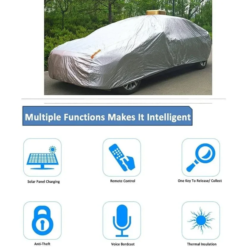 Fully Automatic Smart Car Cover for Sedans | One-Touch Operation · Waterproof · Sun Protection · Heat & Cold Insulation