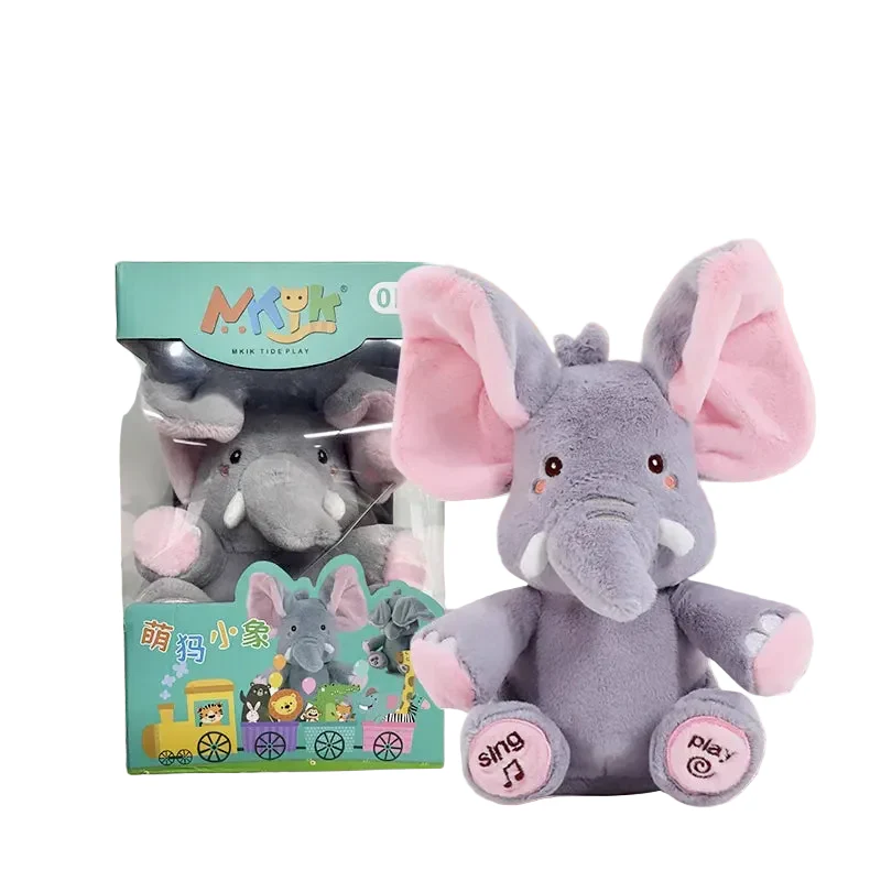Interactive Peekaboo Elephant Plush Toy – Musical Educational Toy for Babies & Toddlers