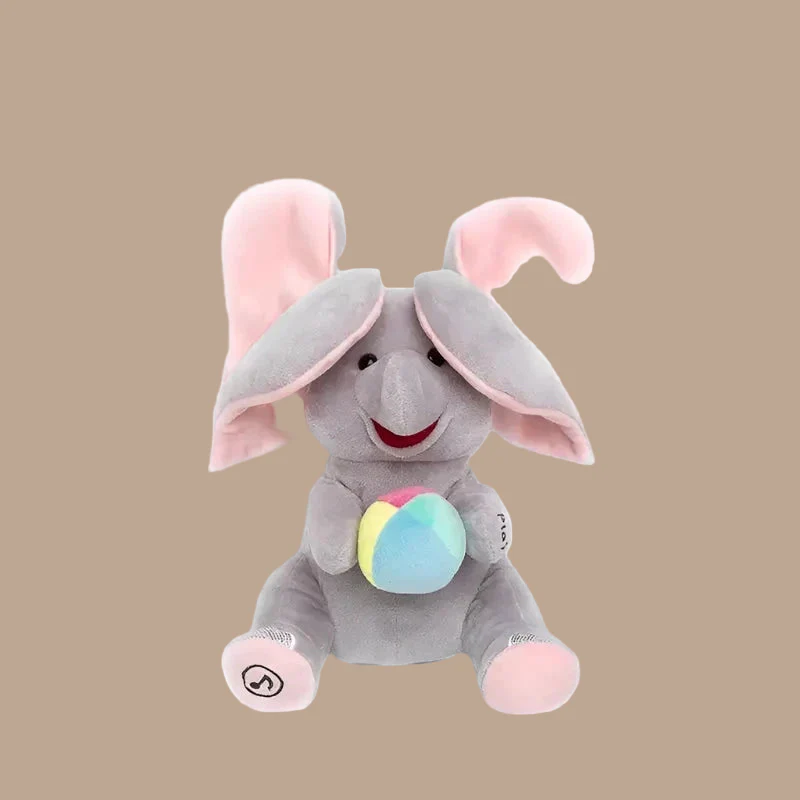 Interactive Peekaboo Elephant Plush Toy – Musical Educational Toy for Babies & Toddlers