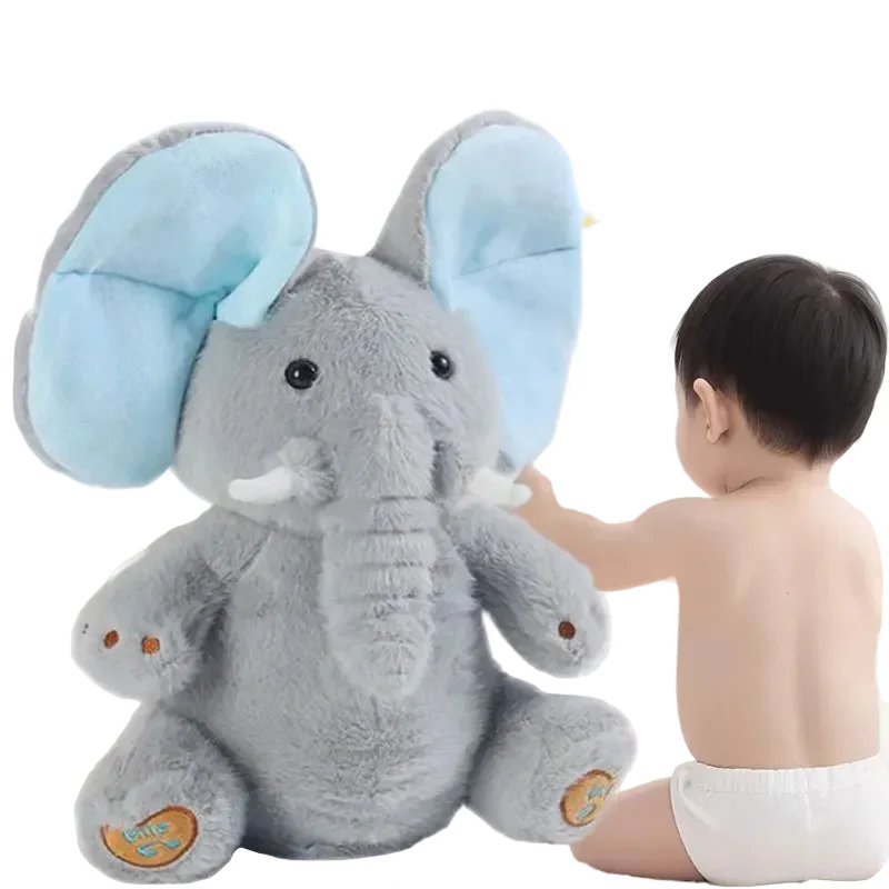 Interactive Peekaboo Elephant Plush Toy – Musical Educational Toy for Babies & Toddlers