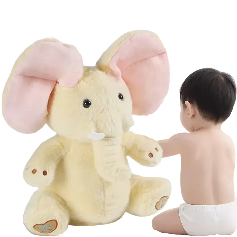 Interactive Peekaboo Elephant Plush Toy – Musical Educational Toy for Babies & Toddlers