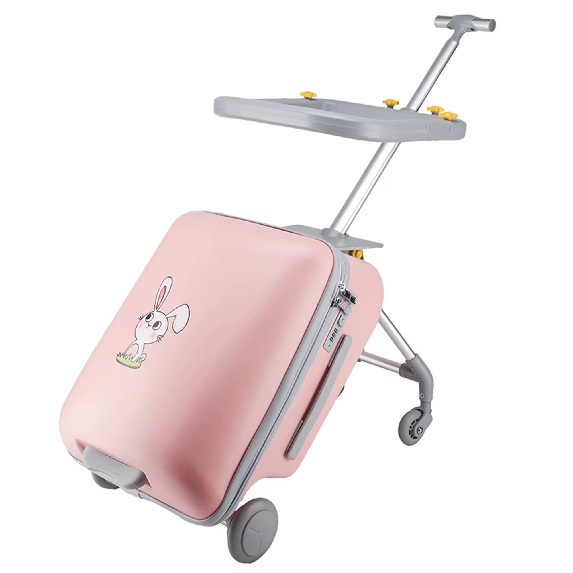 Kids Ride-On Suitcase – 2-in-1 Lightweight Carry-On Luggage with 360° Spinner Wheels, Durable Travel Trolley for Boys & Girls (Up to 50KG)