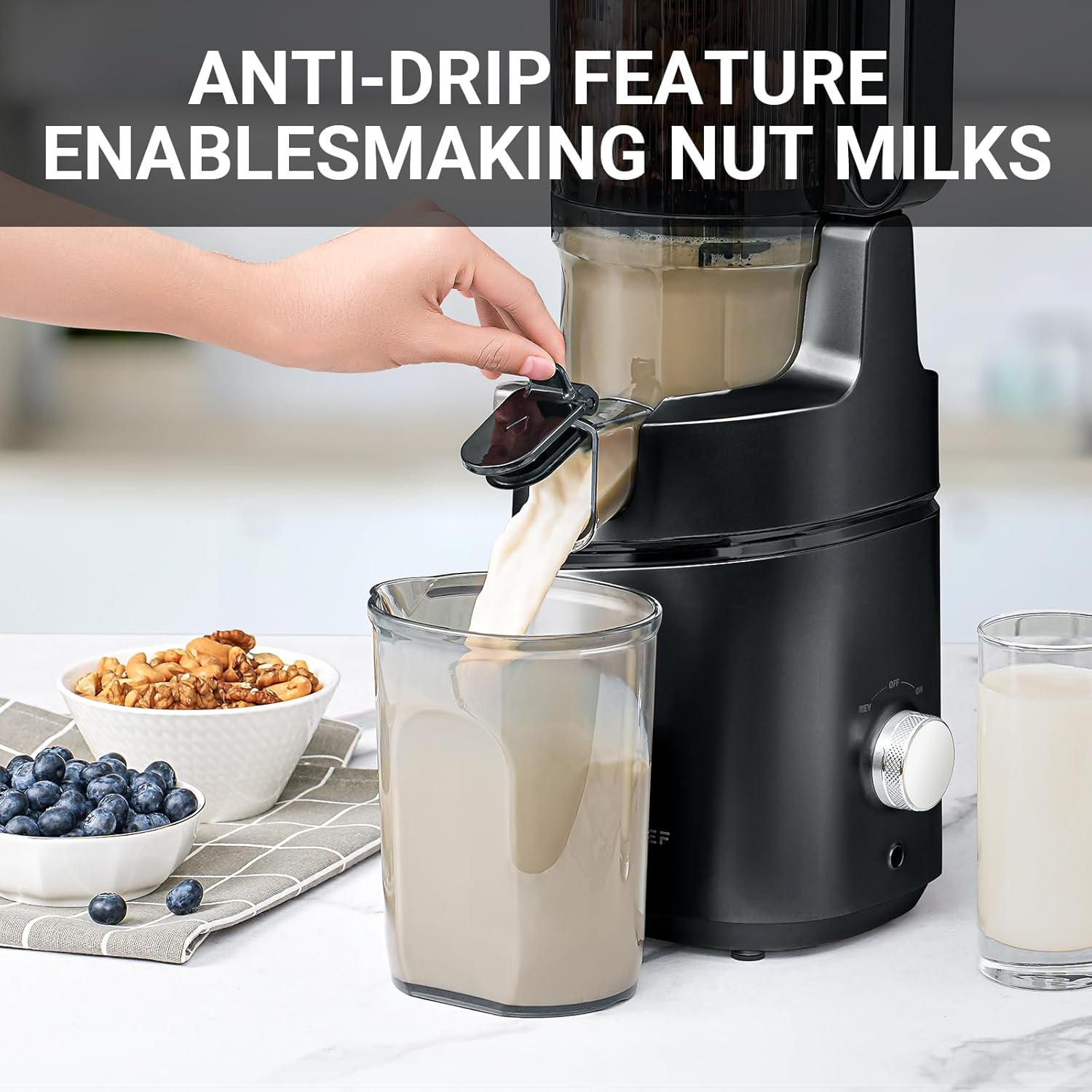 Automatic Cold Press Juicer – Hands-Free Slow Juicing for Whole Fruits & Vegetables