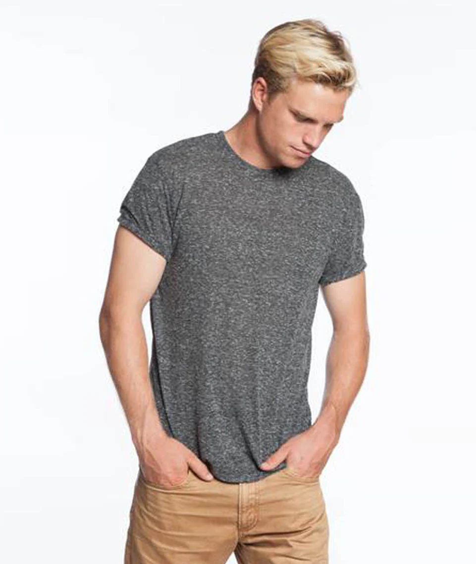 Melange Crewneck Tee - Charcoal