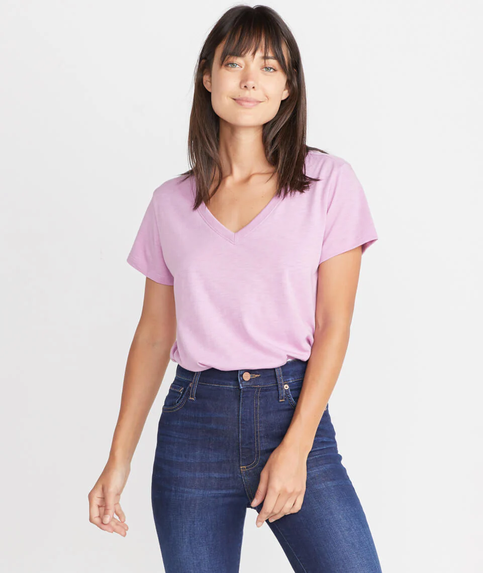 Boyfriend V-Neck in Lilac