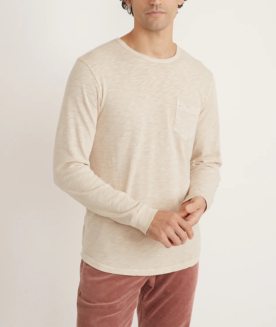 Vintage Heavy Slub Long Sleeve Pocket Tee