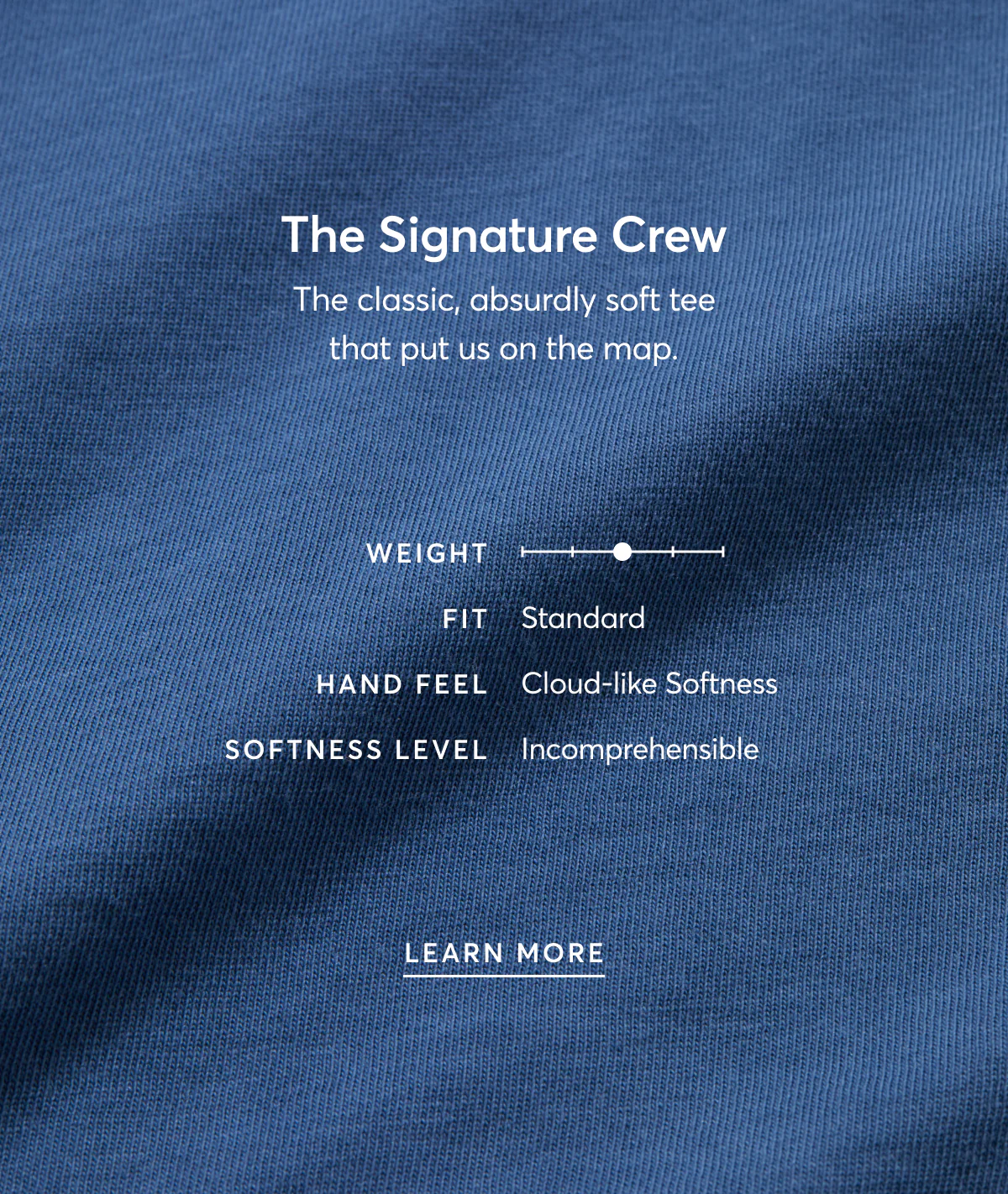 Signature Crew Tee in China Blue