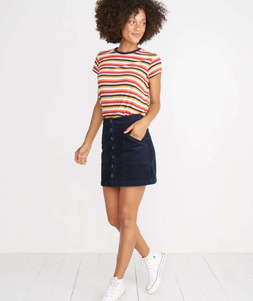 Maxine Mini Skirt in Navy