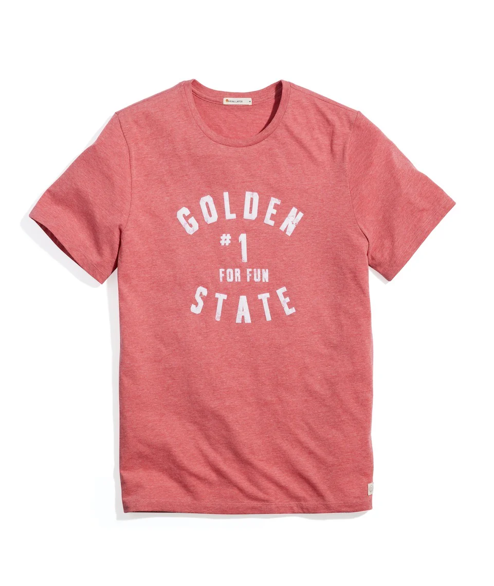 Signature Crew Graphic Tee in Faded Apple