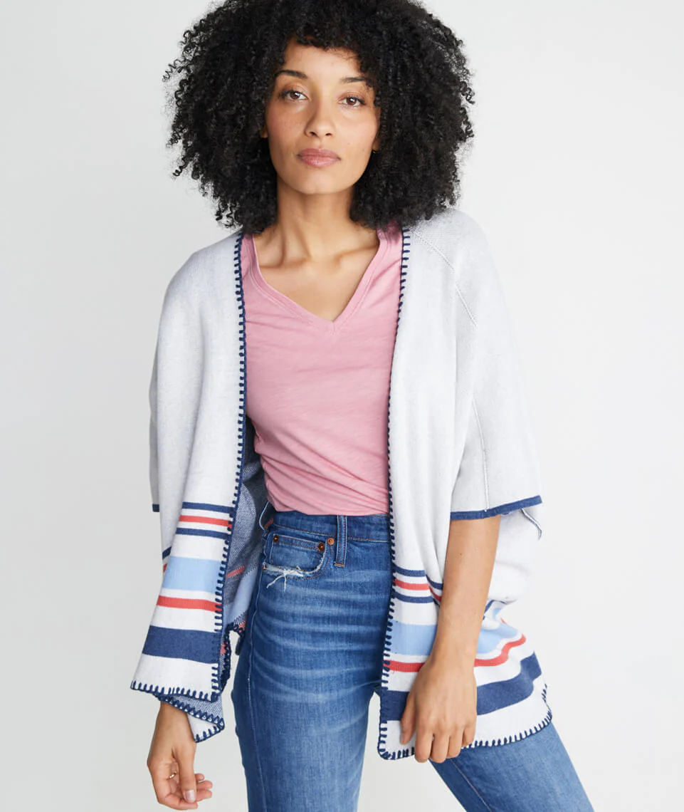 Slub V Neck in Dusty Rose