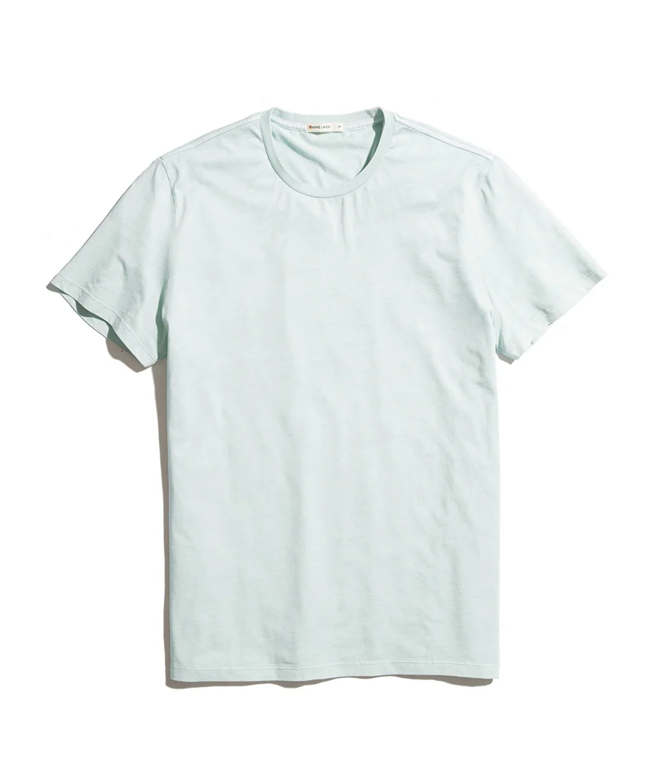 Signature Crewneck in Soft Aqua