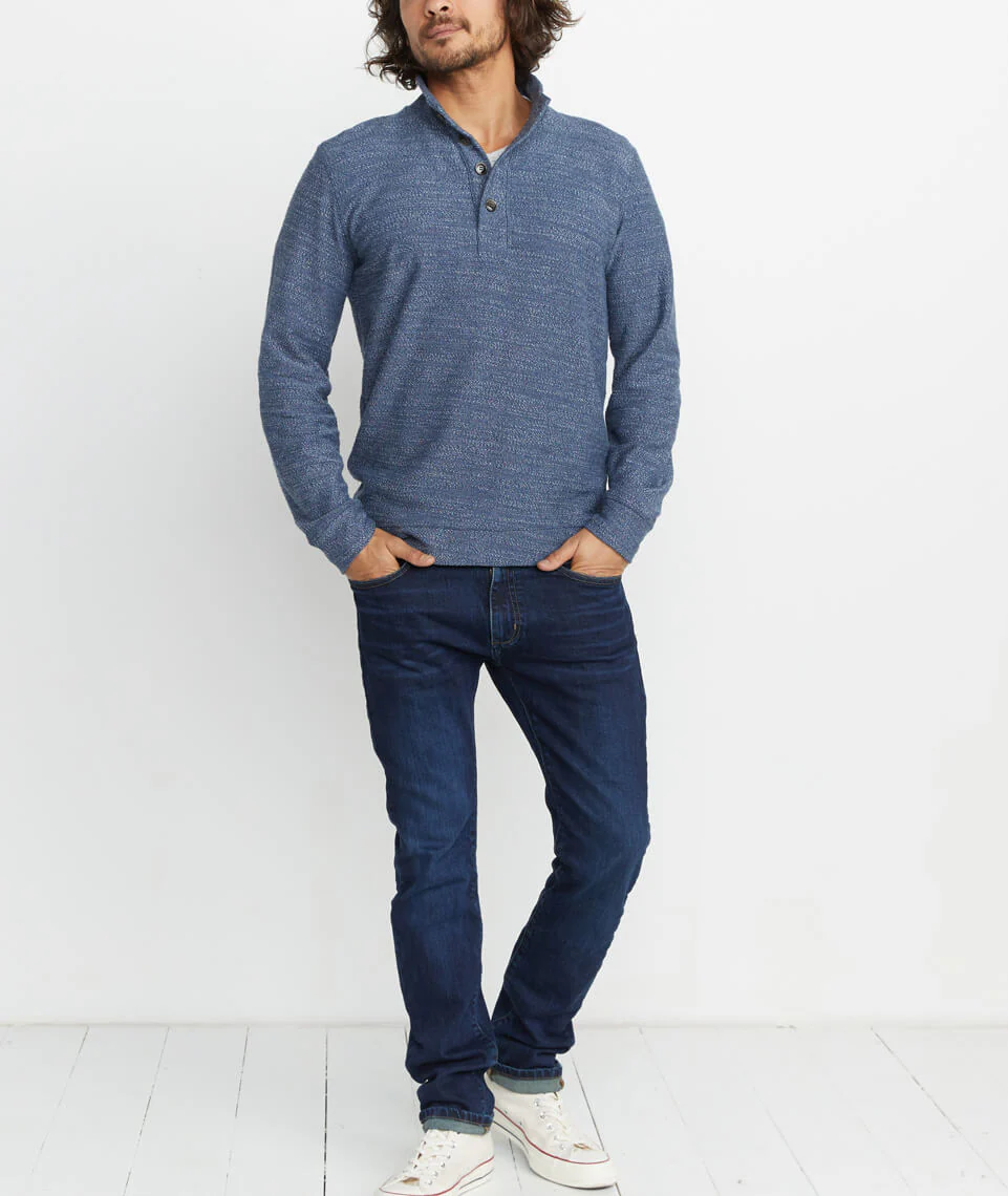 Clayton Pullover in Light Blue Heather