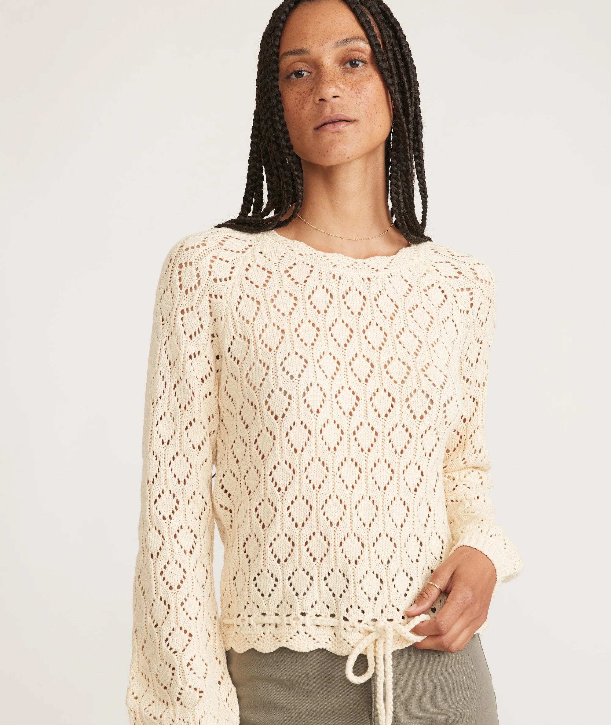 Manzanita Crochet Fringe Sweater