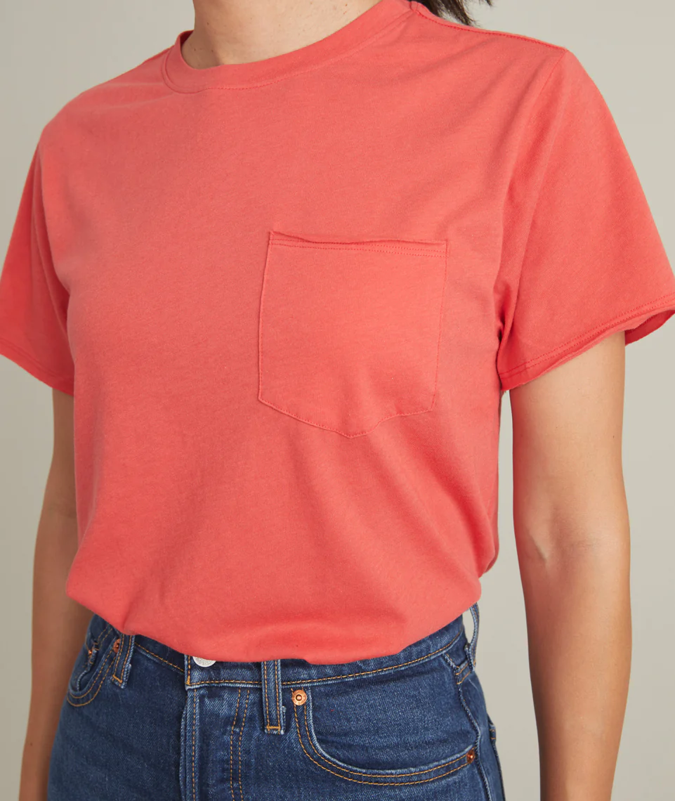 Boyfriend Crew Tee in Poinsettia