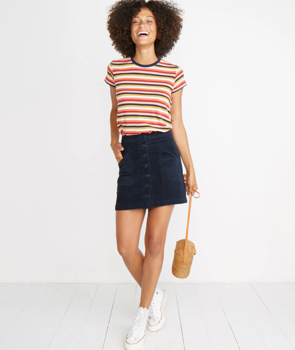 Maxine Mini Skirt in Navy