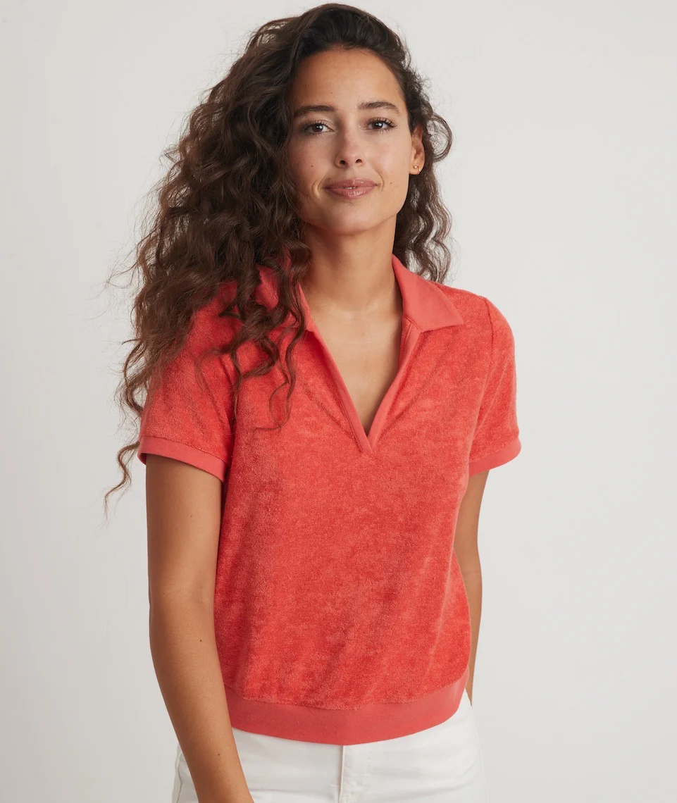 Vintage Short Sleeve Polo in Red