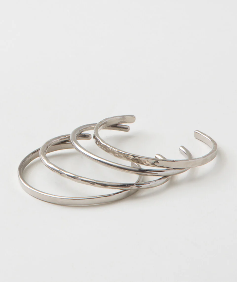 Soko Delicate Bangle Set in Silver