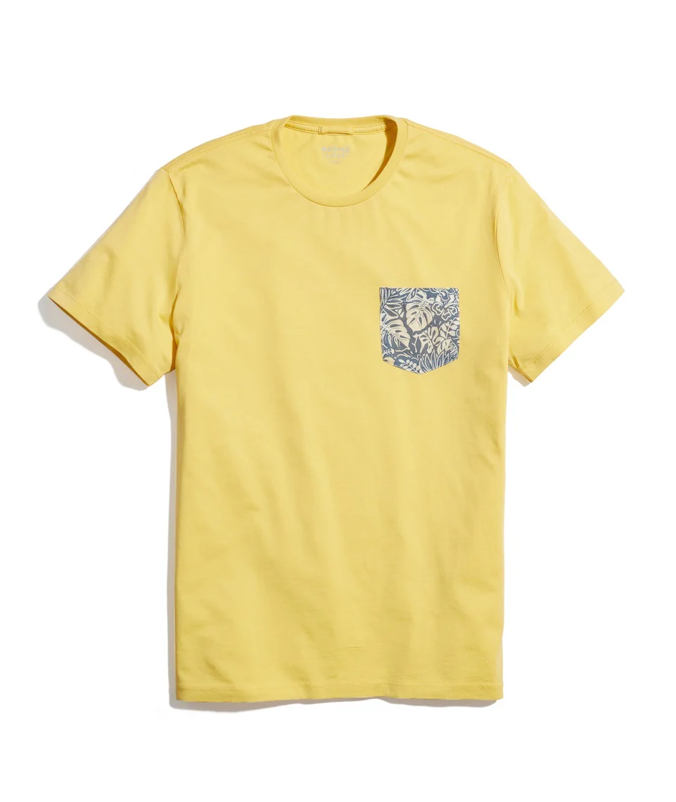 Signature Pocket Tee in Lemon Drop