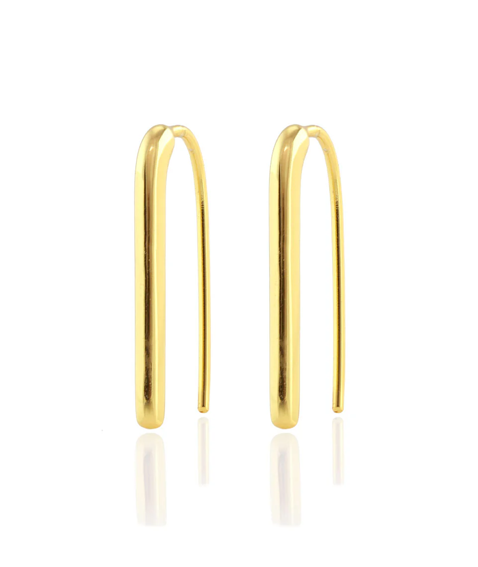 Kris Nations Arc Pull Through Hoops in Gold