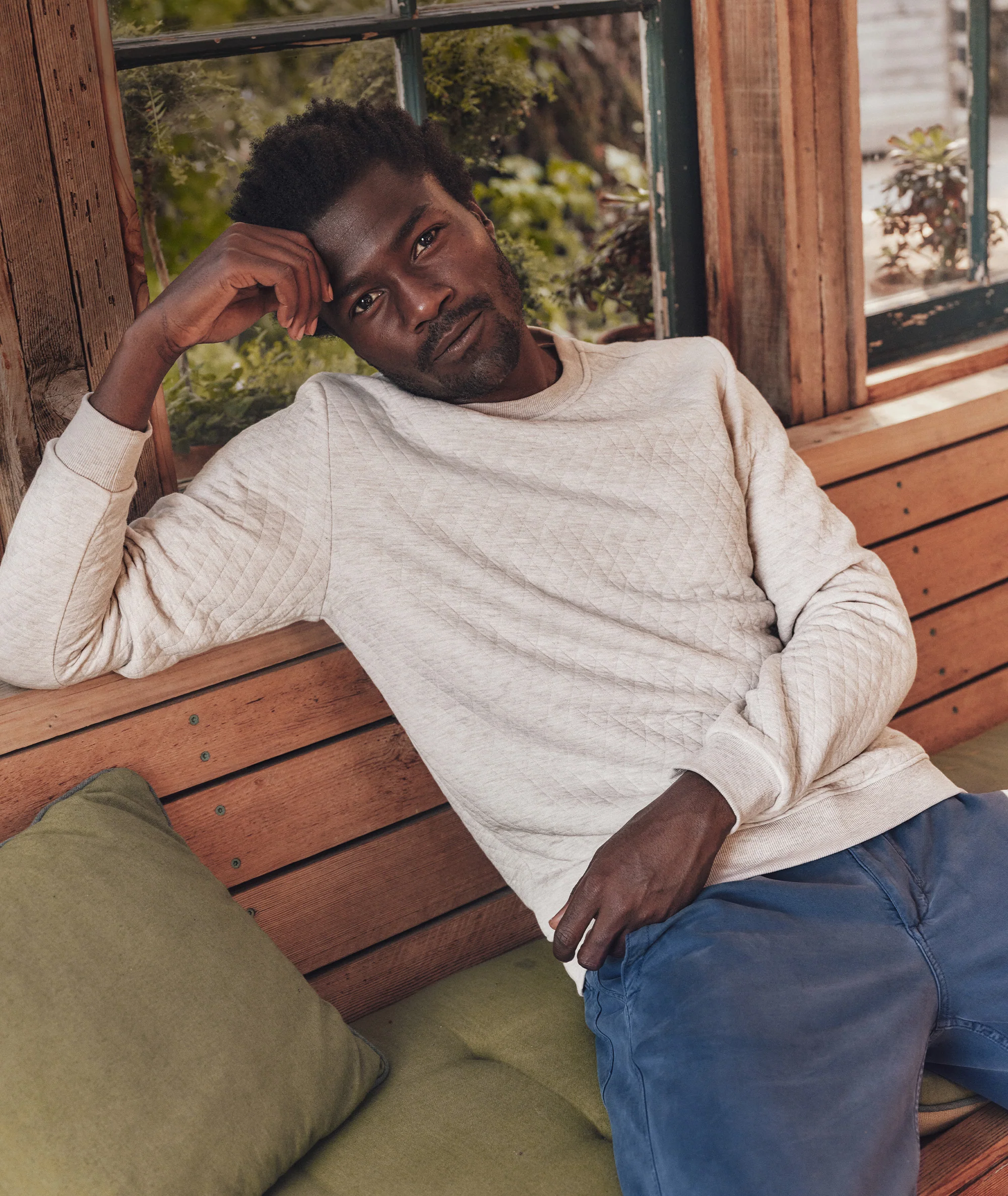 Corbet Quilted Crewneck