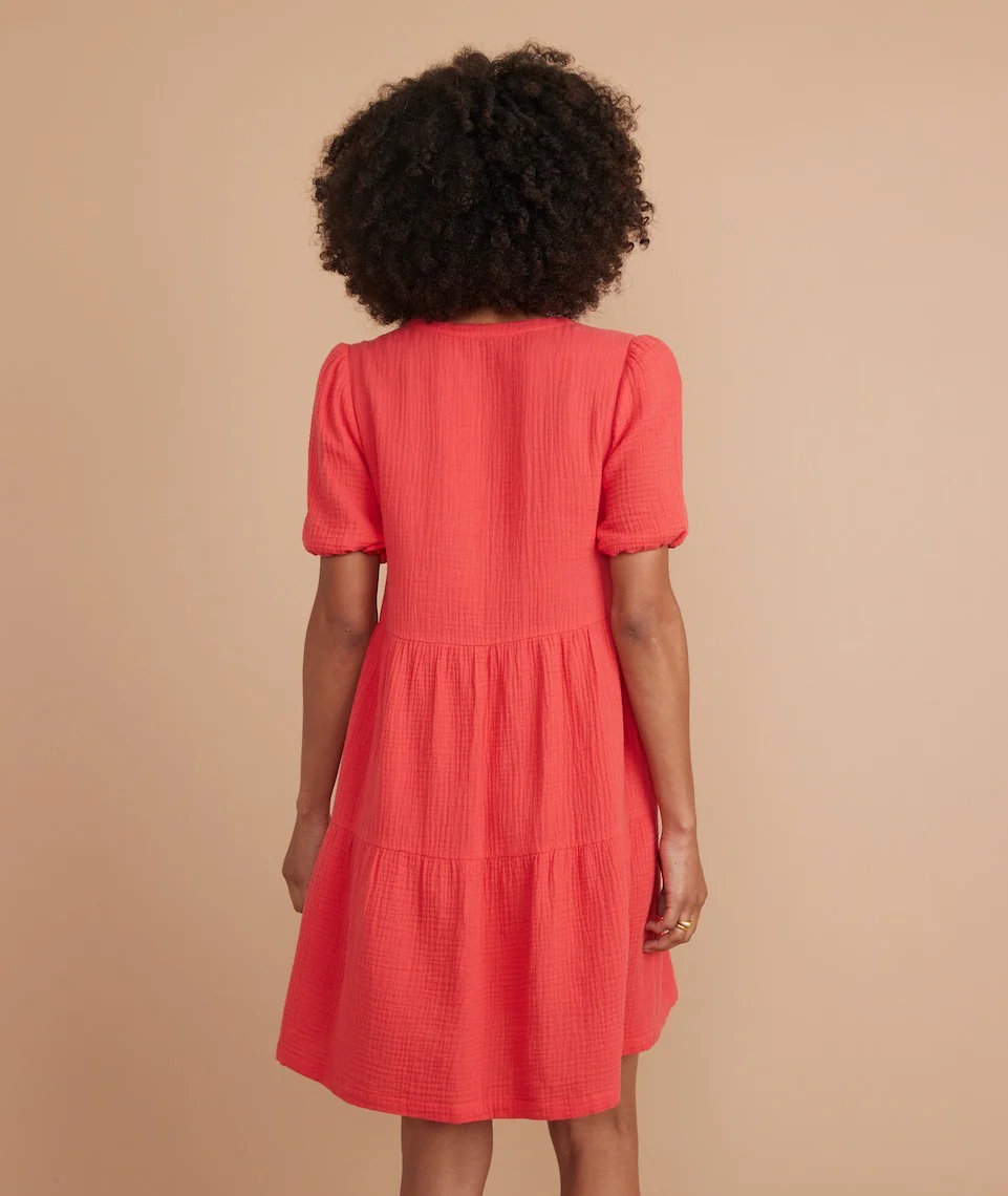 Jamie Mini Dress in Poinsettia Red