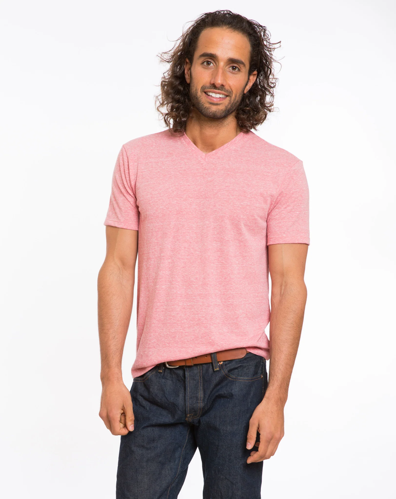 Tri-Blend V-neck - Faded Red